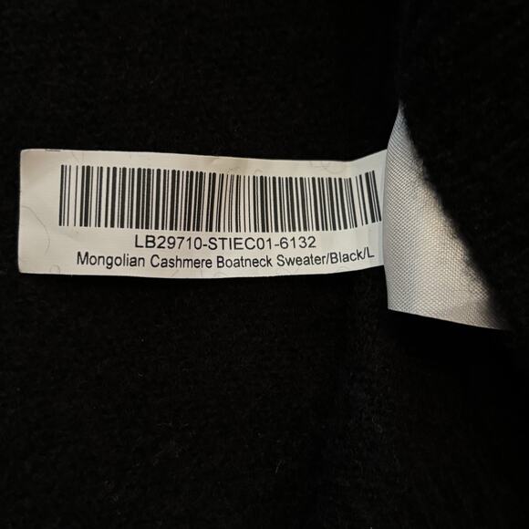 Quince Women's 100% Mongolian Cashmere Boatneck Sweater Black Large NWT - Picture 4 of 5